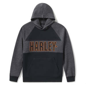 Sweatshirts Hoodies: Harley-Davidson Bar Font Colour Block Hoodie