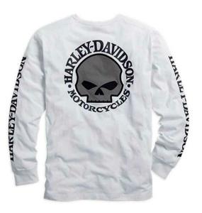 Harley-Davidson Willie G Skull White Long Sleeve Tee