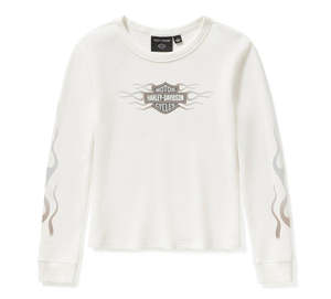 Harley-Davidson Ladies Vintage Flames Knit L/S Top