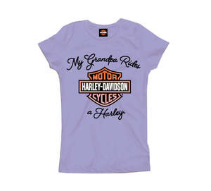 Harley-Davidson Girls Grandpa Rides A Harley Tee