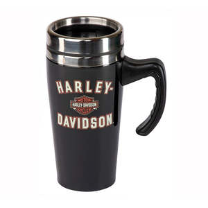 Harley Drinkware: Harley-Davidson Travel Mug with Handle