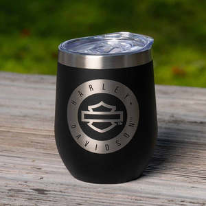 Harley Drinkware: Harley-Davidson Open B&S Stainless Wine Tumbler