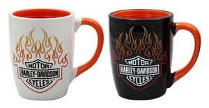 Harley-Davidson Flames Colour Change Mug Set