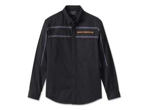 Harley-Davidson Men's Race Stripe L/S Shirt (Black)