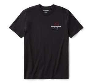 Tees Shirts: Harley-Davidson Black Tee