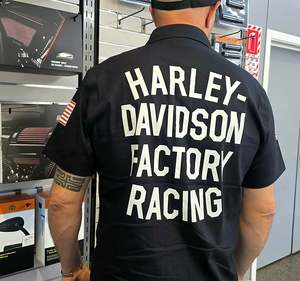 Tees Shirts: Harley-Davidson Factory Racing Knit Shirt