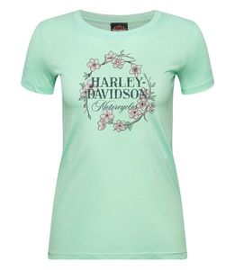Womens Tees Shirts: Harley-Davidson Sakura Ladies Dealer Tee