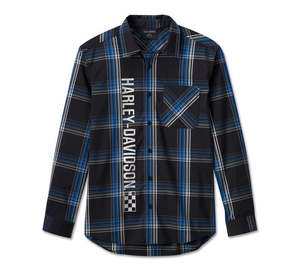 Harley-Davidson Men's Bagger Blue Long Sleeve Shirt