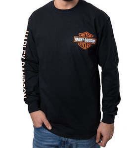 Harley-Davidson L/S Chest Print Bar & Shield Dealer Tee