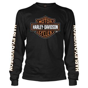 Mens Clearance Sales: Harley-Davidson Bar & Shield L/S DealerTee With Sleeve Print