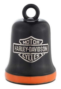 Harley-Davidson Bar & Shield Blk Ride Bell with Orange Accent