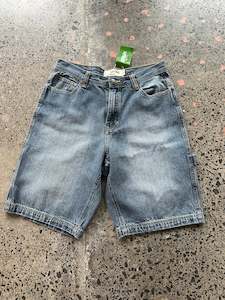 Dark Wash Blue Carpenter Jorts with light Fade - 34W