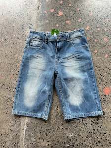 Jorts: Dark wash with fade Denim Jorts - 32W