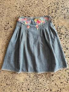 Embroidered Mini Skirt - S