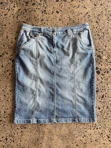 Blue Denim Midi Skrit - XL