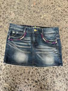 Mini Skirts: Dark Blue Mini Skirt with Fade - XL