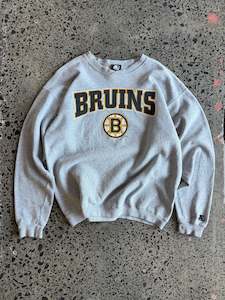 Hoodies: 90's Boston Bruins Ice Hockey Crewneck - XL