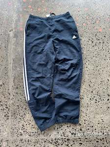 2012 Mens Navy with 3/4 White Striped Adidas Trackpants - XL
