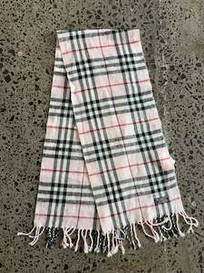 Baby Pink Wool Burberry Scarf