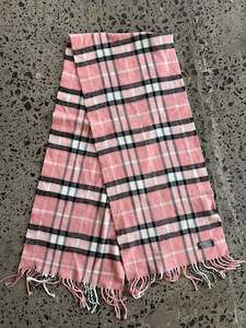 Pink Wool Burberry Scarf