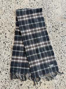 Black Burberry Wool Scarf