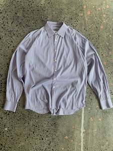 Dress Shirts: Luxury Prada Striped Button Up Shirt - L/XL