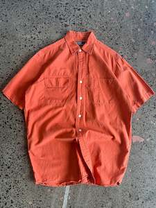 Dress Shirts: Orange Ralph Lauren Polo Button Up Shirt - M