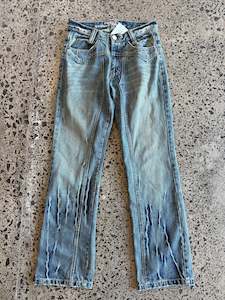 Branded Tops Hoodies And Outerwear: Straight Low Waist Blue Denim Jeans - XS