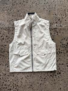 Utility Vests: Light Pearl Japanese Utility Vest - L