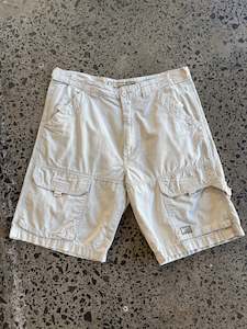 Cargo Shorts: Beige Cargo Shorts - 32W
