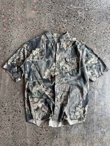 Vintage Real Tree Button Up Shirt - XL