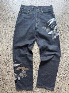 Karakuri Tamashii Embroidered Denim Jeans - 34W x 34L