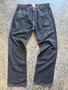 Ed Hardy Black Wax Devil Demon Jeans - 36W X 32L