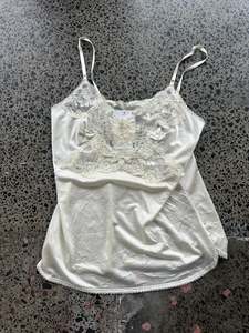 Cream Lacey Cami - M