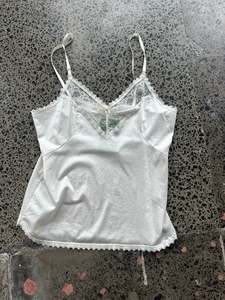 White Patterned Lacey Cami - M