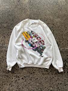 Hoodies: 2000's Graphic Racing Crewneck - L