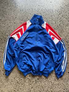 90's Adidas Zip Up Track Jacket - Large