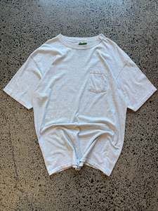 Tees: 90's Columbia Blank Tee (Grey) - XL