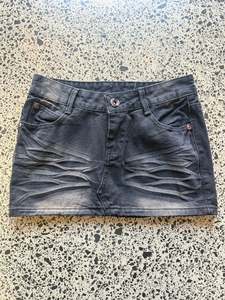 Black Sun Fade Mini Skirt - XS