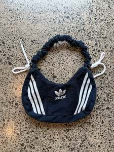 Dark Blue Denim Rework Adidas Handbag