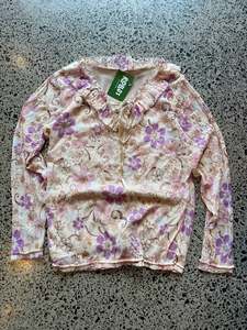 Floral Long Sleeve Fairy Top - S