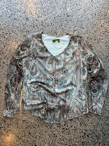 Womens Wear: Double Layer Paisley Blouse - S/M
