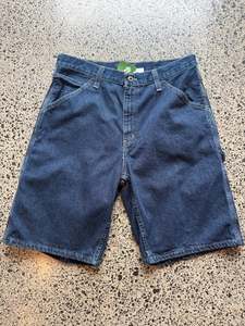 Jorts: Dark Blue Denim Jorts - 34W
