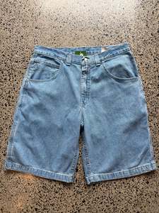 Jorts: Authentic Mid-Wash Denim Jorts - 34W
