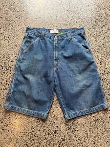 Jorts: Levi Strauss Dark Blue Denim Jorts - 32W