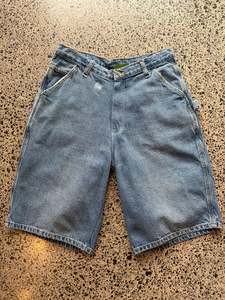 Jorts: Blue Mid-Wash Denim Jorts - 30W
