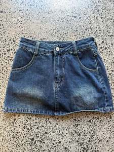 Blue Denim Mini Skirt - 2XS