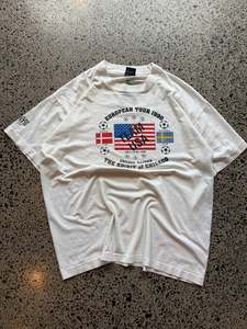 Hottest Items Right Now: 1990's Team USA European Football Tour Tee - XL