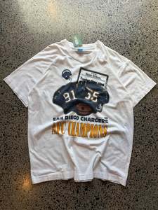 Xl: 90's San Diego Charges American Football Tee - XL