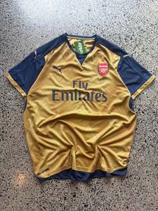 2015/16 Arsenal Away Football Jersey (Navy & Gold) - 2XL